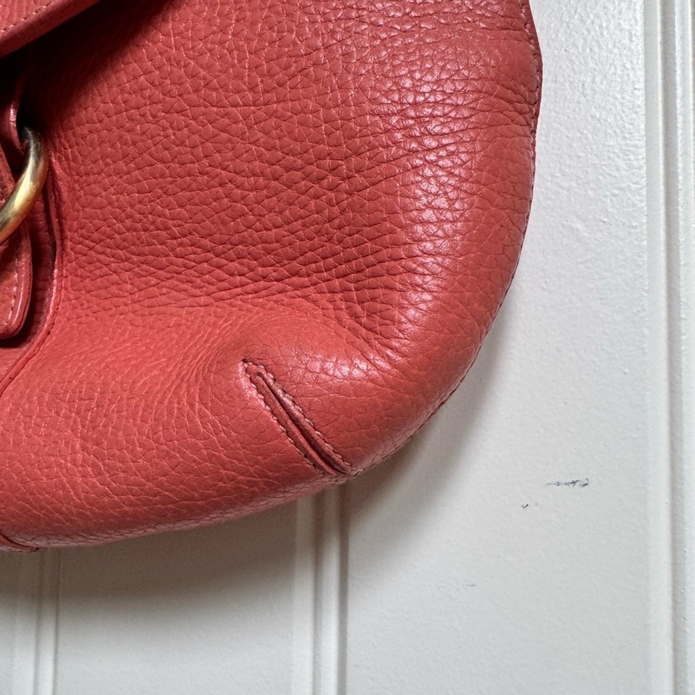 Furla Coral Leather Buckle Hobo Shoulder Bag. 9.5” by 7” by 0.5” - Picture 5 of 12